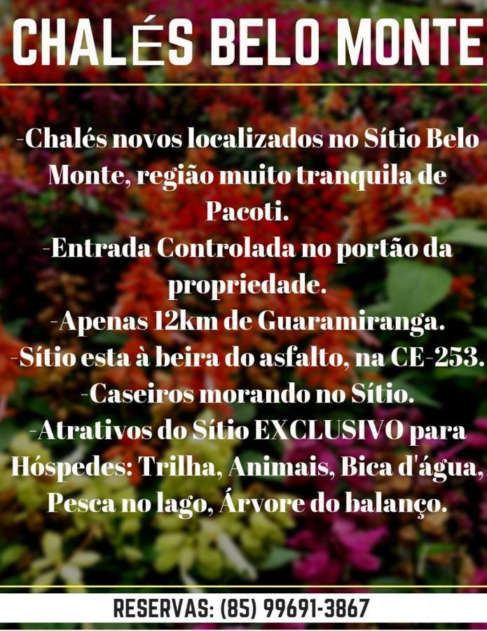 פקוטי Chale Suico - Chales Belo Monte - Sitio Belo Monte מראה חיצוני תמונה
